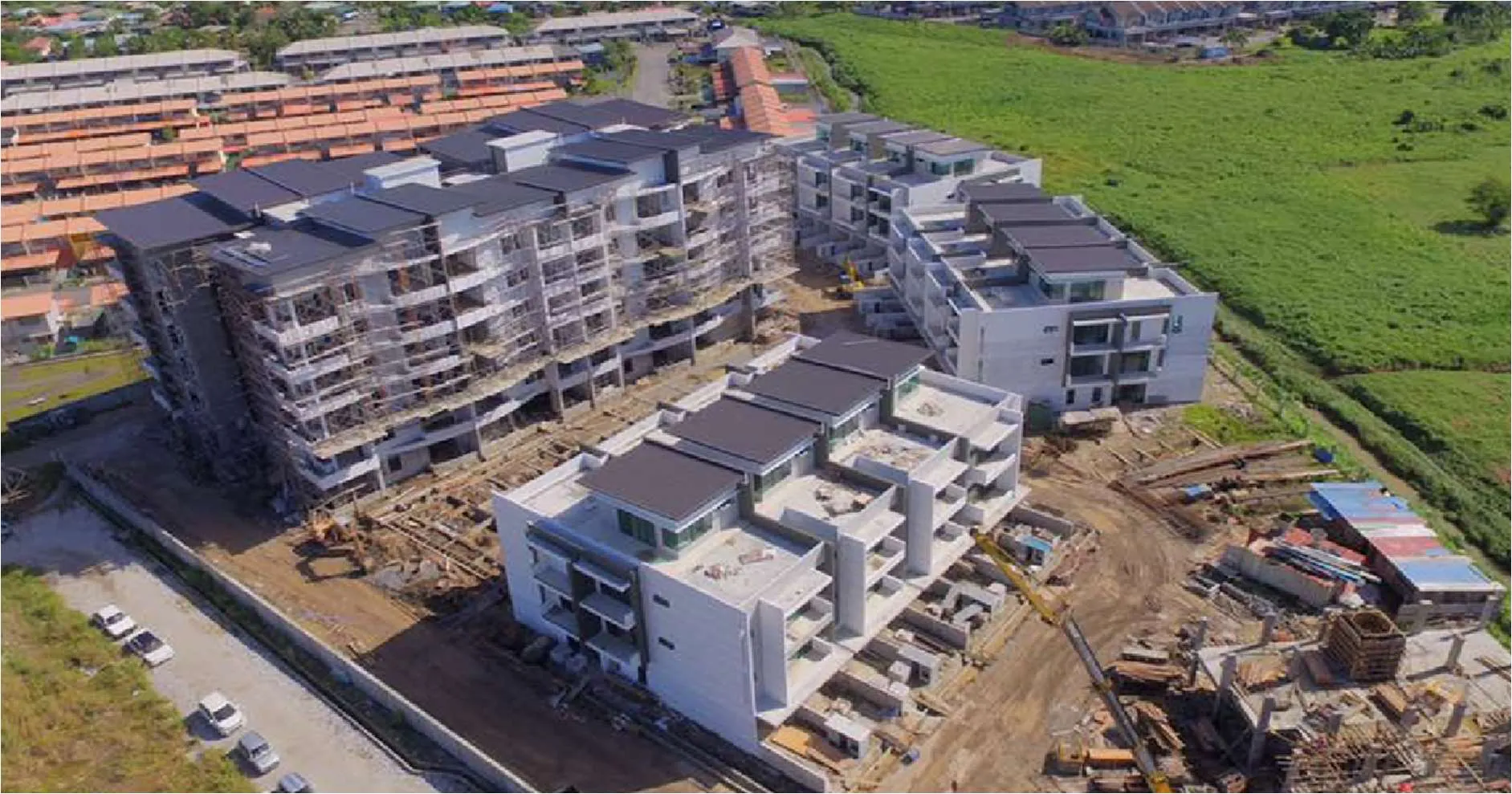 Dbella residences construction aerial